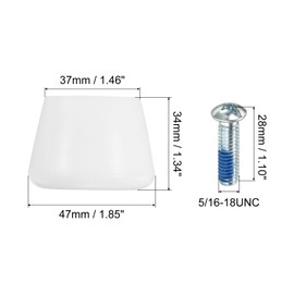 PATIKIL Roller Skate Toe Stops with Screwdriver, 1 Pair 82A Rubber Brake Stoppers Block for Roller Skate Accessories Replacement, White