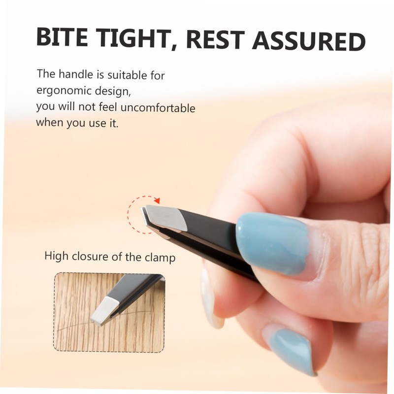 Outanaya 1Set Stainless Steel Eyebrow Tweezers for Beauty Ergonomic Design
