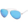 Designer 30420 Women's Men's Sun Glasses Round Glass, blue white