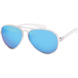 Designer 30420 Women's Men's Sun Glasses Round Glass, blue white