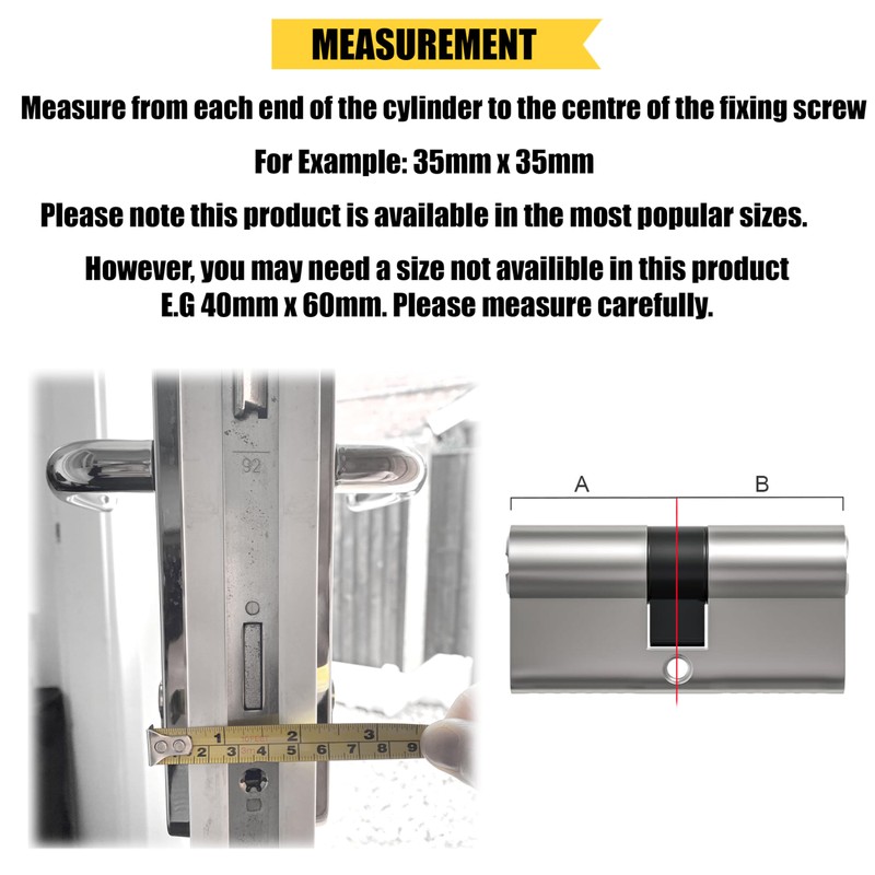 Home Secure™ Euro Cylinder Door Lock TS007 1 Star Security