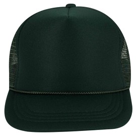 Otto Cap Youth 5 Panel High Crown Mesh Back Trucker Hat Polyester Foam Front