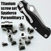 TEAMWILL Titanium Screws, Pivot kit, & Lanyard Tube for Spyderco