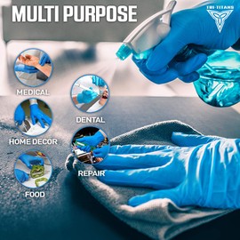 Tri-Titans GL131M NVIMEDIC Nitrile Examination Gloves Powder- free Strong & Safe Box of 100 (Medium), Blue