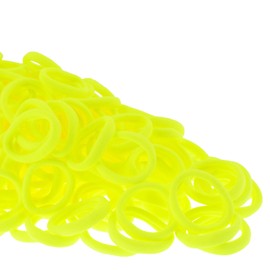 100 Pack Seamless Hair Ties for Women Girls Ponytail Holders for Thick Hair (neon yellow)