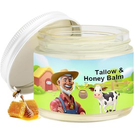 Tallow and Honey Balm, Beef Tallow for Skin, Tallow Face Moisturizer | All-Natural Moisturizer with Grass-Fed Beef Tallow & Raw Wild Honey for Smooth, Hydrated Skin, Natural Formula