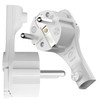 Safety angle plug, extra flat with bracket, plastic, 8 mm