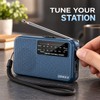 Portable Pocket AM/FM Radio with Telescopic Antenna, 3.5mm Headphone Jack