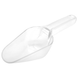 1 paquete de cuchara de hielo de plástico de 6 onzas, transparente, resistente a los golpes, para bar, cubeta de hielo, palomitas de maíz, frijoles de café, harina