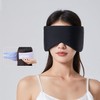 Full-cover Velcro sleeping mask, deep sleep, cooling blindfold, in-flight black for sleeping 3ea