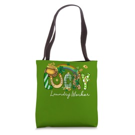 Lucky Laundry Worker St Patricks Day Matching Shamrock Tote Bag