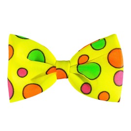 Widmann 28652 - Colourful Bow Tie, Clown Bow Tie, Yellow with Dots, Bowtie, Accessory, Costume, Carnival, Theme Party