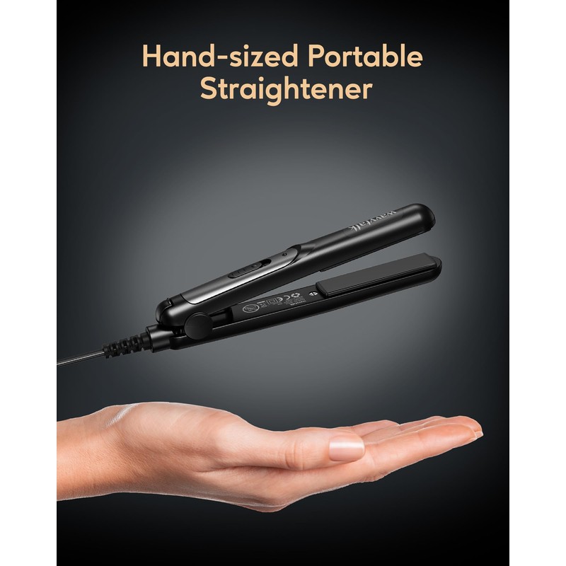 Wavytalk Mini Flat Iron 0.7 Inch Ceramic Mini Hair Straightener,