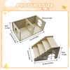 2-Chamber Hamster Tunnel & Wooden Climbing Ladder Bridge，Wooden Hamster Hideout