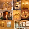 24-Pack Dimmable E12 LED Candelabra Bulbs 40Watt Equivalent, 2200K Amber