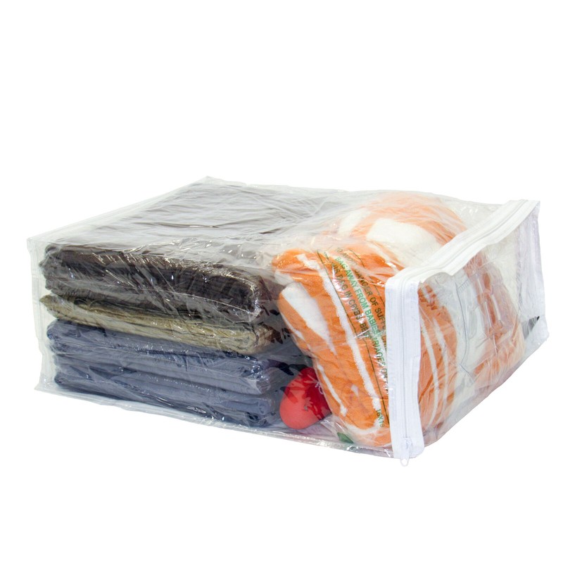 Vinylpac 10-Pack Clear Vinyl Zippered Storage Bags 15 x 18