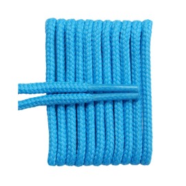 FootGalaxy Round Laces for Boots and Shoes, 45, Carolina Blue
