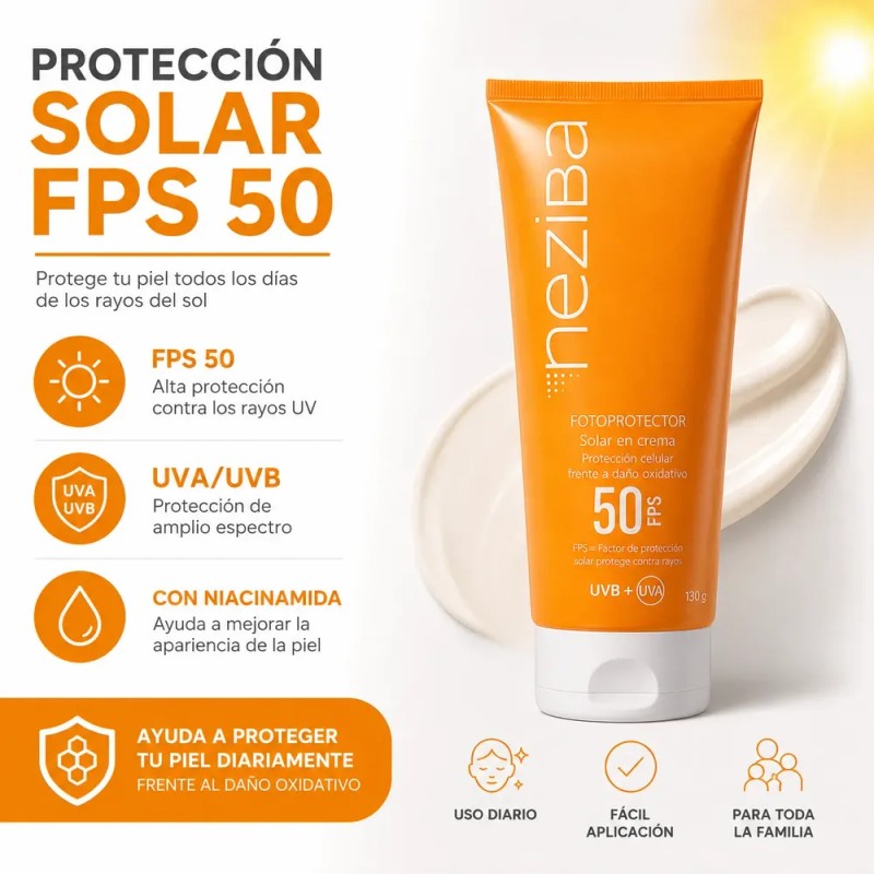 Protector Solar En Crema Neziba Fps 50 Niacinamida Uva/uvb