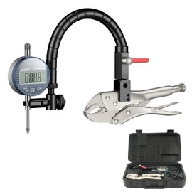 HDLNKAK Premium Disc and Rotor/Ball Joint Digital Gage, 1'' by 0.0005'' Indicator and 360 Deg Flexible Stem Holder,Automobile Brake disc Flatness Measurement Tool