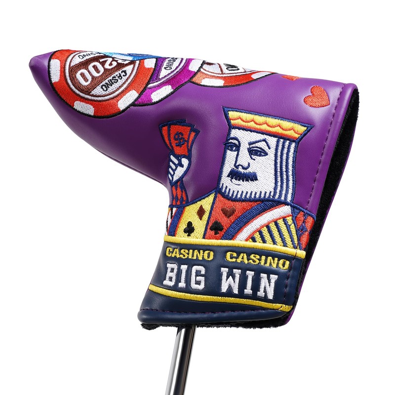 BIG TEETH Golf Head Covers Blade Putter Cover Magnetic Big