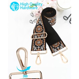 Purse Straps Replacement Crossbody - Bag Shoulder Strap for Handbags, Wide Crossbody Straps for Purses Guitar Style Leopard Pattern Gift for Her