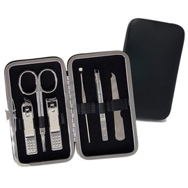 Portable Nail Clipper Set Travel Stainless Steel Nail Care Luxury Case / 휴대용 손톱깎이 세트 여행용 스테인리스 손톱 관리 고급 케이스