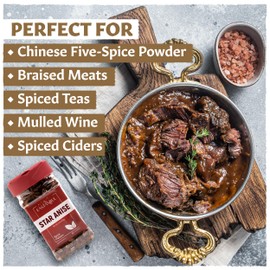 Eastanbul Star Anise, 2.1oz, Star Anise Whole, Anis Estrellado Entero, Whole Anis for Potpouires & Craft Sachets, Perfect Pods for Tea, Pho, Baked Goods, Natural, Vegan, Gluten Free, Non GMO