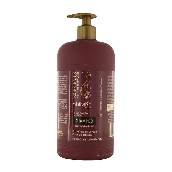 Linha Shitake (Reconstrucao Nutritiva) Bio Extratus - Shampoo 1000 Ml - (Bio Extratus Shitake (Nourishing Reconstruction) Collection - Shampoo 33.8 Fl Oz)