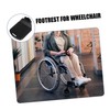 IWOWHERO 2pcs Wheelchair Footrest Pad Elevating Footplate Slip for Wheelchair