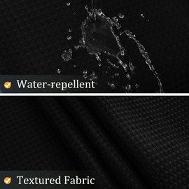 Extra Long Shower Curtain Modern Bath Decor Black Curtains for Bathroom Shower Curtain Set with Stainless Steel Hooks Heavy Duty Fabric Bath Curtains,Water Resistant, 72 x 84