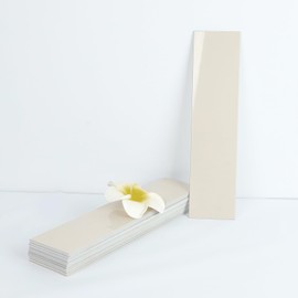 Peel and Stick Kitchen Backsplash Tiles, 3” x 12” Metro Glossy Subway Tile Self Adhesive Stick on Wall Tiles (Beige, Sample)