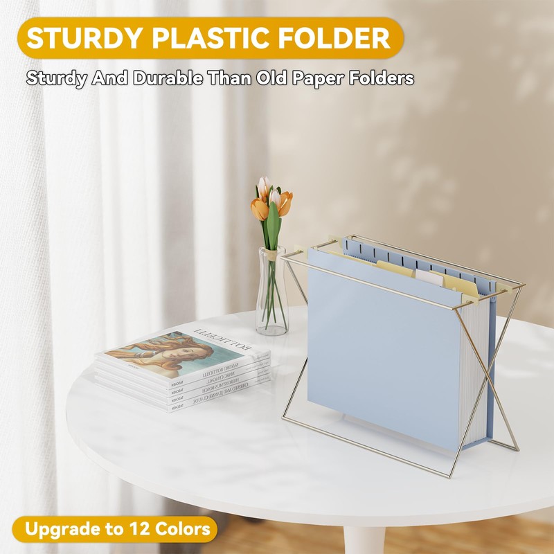 NORDUN Plastic Extra Capacity Hanging File Folder Letter Size,Heavy Duty