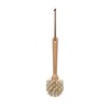 Creative Co-Op Beech Wood Dish Brush with Leather Strap