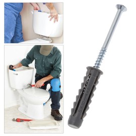 eMagTech 2 Sets Toilet Bidet Anchor Bolts Set Bathroom Toilet Pan to Floor Fixing Kit Repair Fitting Includes Screws Wall Plugs Washers End Caps