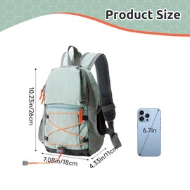 WisePoint Women Backpack, Breathable Lightweight Hiking Backpack, Mini Travel Daypack for Outdoor Sport, Walking, Running (Green)