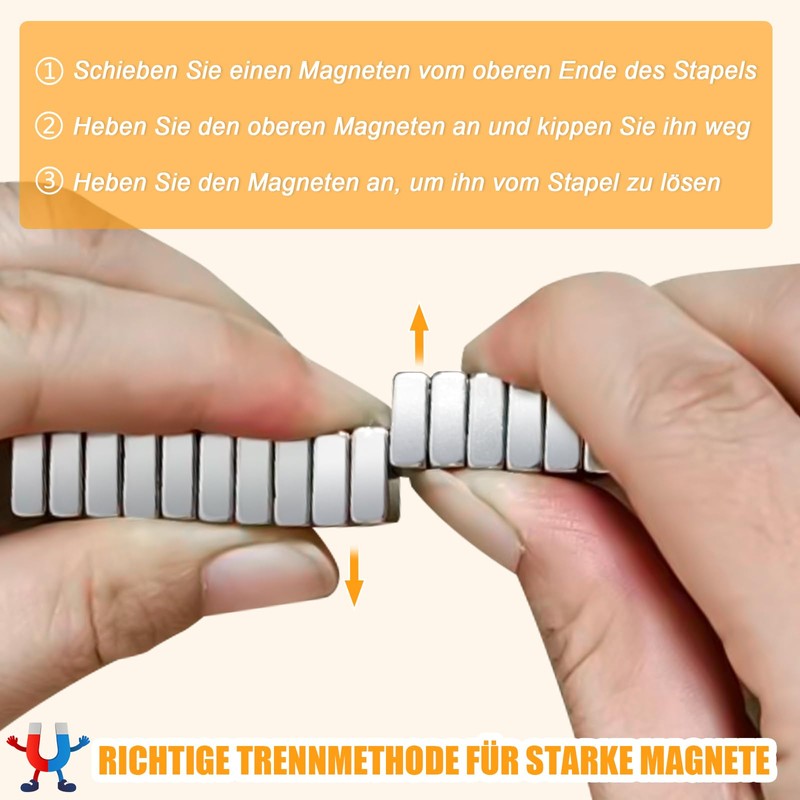 Pack of 30 Small Magnets Strong, 10 x 10 x