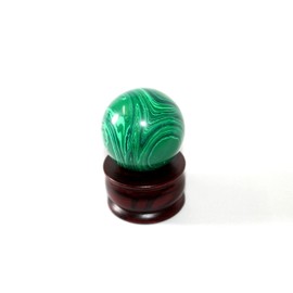 Jet International Malachite 45-50 mm Ball Sphere Gemstone A+ Hand Carved Crystal Altar Healing Devotional Focus Spiritual Chakra Cleansing Metaphysical Crystal Image is JUST A Reference