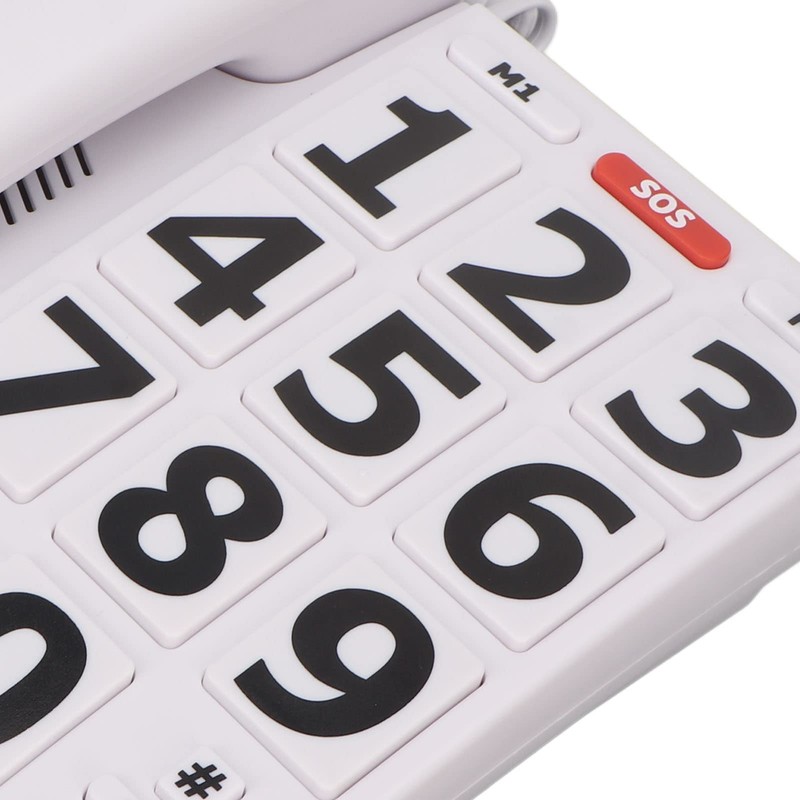 Large Button Phone for Seniors, Simple Classic Corded Landline Phone,