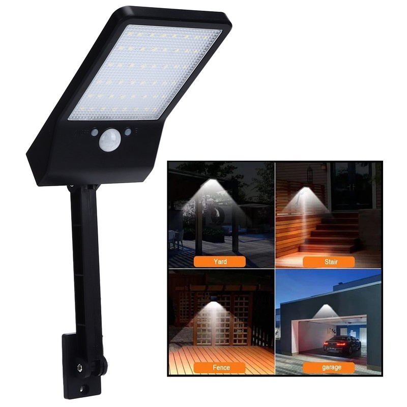 Outdoor Wall Solar Light 48 LEDs Security Motion Sensor Lamp