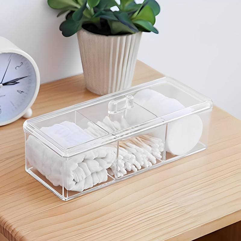 Acrylic Multifunctional Home Decor For Cosmetic Q-tip Cotton Swabs Cotton
