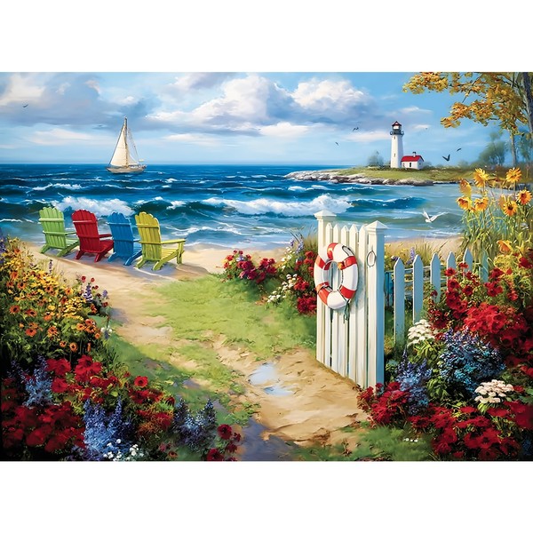 500 Piece Puzzles for Adults, Beautiful Beach 500 Piece Puzzle,