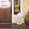 Alpine Corporation 28" Tall Outdoor Battery-Operated Lantern with LED Lights,