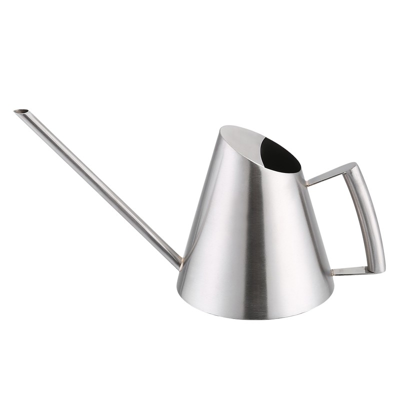 900ml Stainless Steel Watering Can Brushed Garden Planting Indoor Outdoor