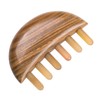 VICASKY Sandalwood Buffalo Horn Comb Coarse Tooth Hairdressing Tool Wide
