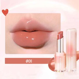 Lynlyulinger Lipstick, Lip Gloss Effect, Lip Gloss and Moisturizing, Mucosal Lipstick, Natural, Rouge, 6 Colors, Unscented, Compatible with Sensitive Lips, Hard to Fall (01 - Natural Pink)