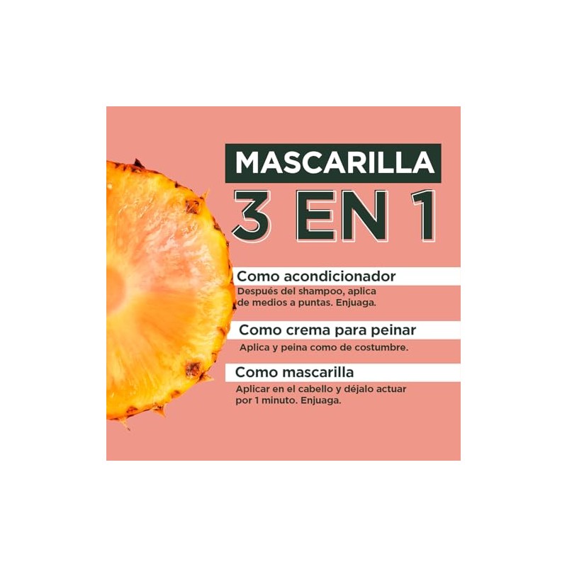 Kit Garnier Fructis HairFood Piña mascarilla para cabello frágil 2Pack