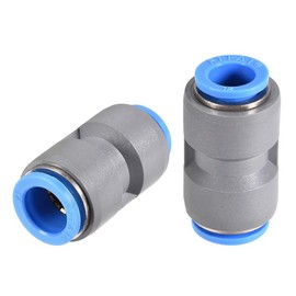 TA-VIGOR 14mm to 12mm Straight Union Push to Connect Fittings, 2 Pack Quick Release Pneumatic Tube Reducer Air Line Connector for Compressor Vacuum System