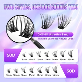 Elitefe Lash Extension Kit DIY 280Pcs Lash Clusters Kit Eyelash Extensions 10-16MM Individual Lashes Extensions with Lash Bond and Lash Tweezers (280Pcs, 450D, 0.07D 9-16mm)