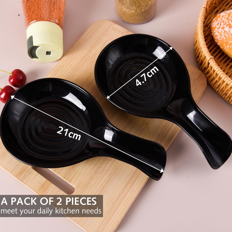 2 Pack Spoon Rest, Plastic, Kitchen Utensil Rack for Spoons,