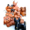 English Kokka Spaniel Genuine Leather Dog Keychain Bancakraft Leather Story